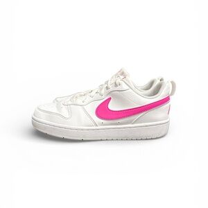 Nike Court Borough Low Recraft White Laser Fuchsia Girls size 5.5 or Women’s 7